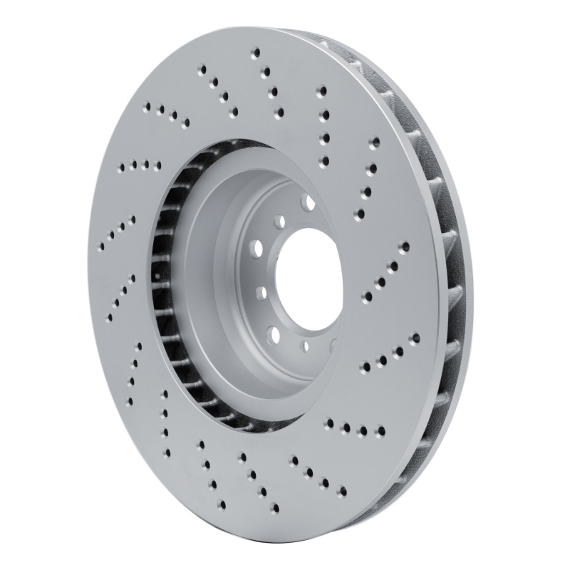 BMW M6 Brake Rotor (1) - Left Front - R1 Concepts - GeoSPEC Coated - Drilled - `06-`10